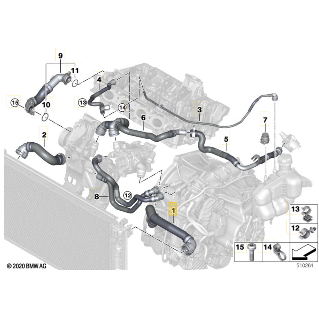 Mangueira Água Radiador Mini Cooper S 2.0 2021 2022 Superior
