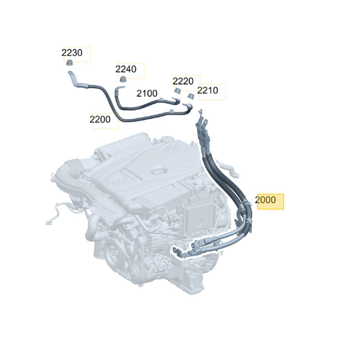 Cabo Motor Arranque Alternador Mercedes C180 1.6 2016 2017