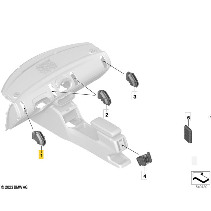 Difusor Ar Painel Mini Countryman JCW U25 2025 2026 Esquerdo