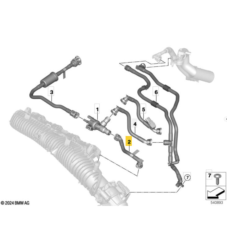 Mangueira Duto Ar Mini Cooper JCW BMW X1 2023 2024 2025 2026