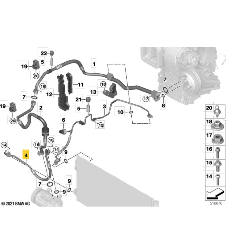 Mangueira Ar Condicionado Mini Countryman JCW U25 2025 2026