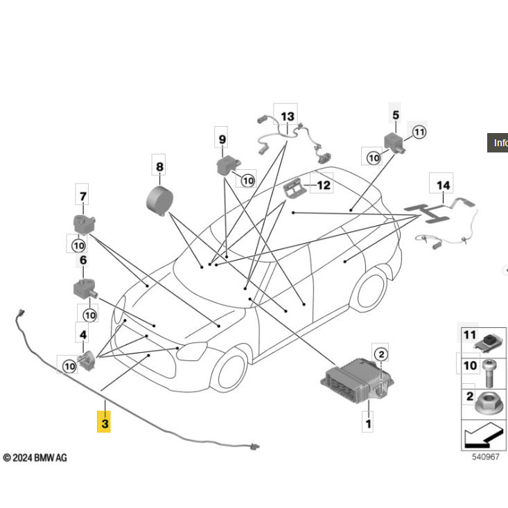Sensor Proteção Pedestres PTS Mini Cooper JCW 2024 2025 2026