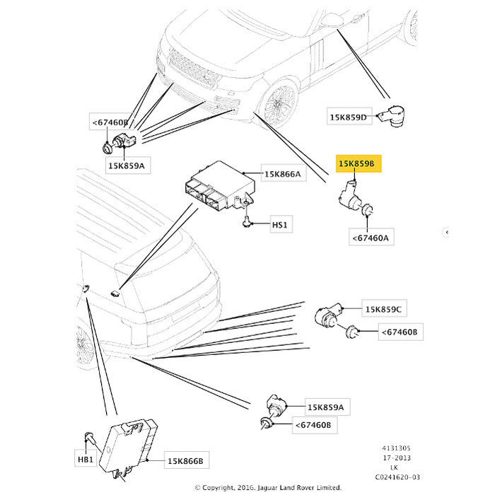 Sensor Estacionamento Range Rover Vogue 2014 2017 Dianteiro