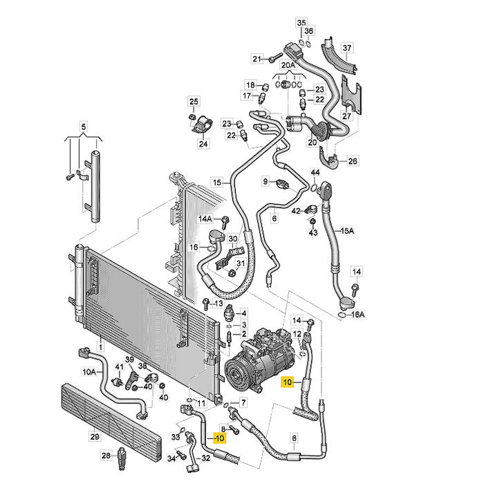 Mangueira Ar Condicionado Audi A4 2014 2015 2016 Compressor