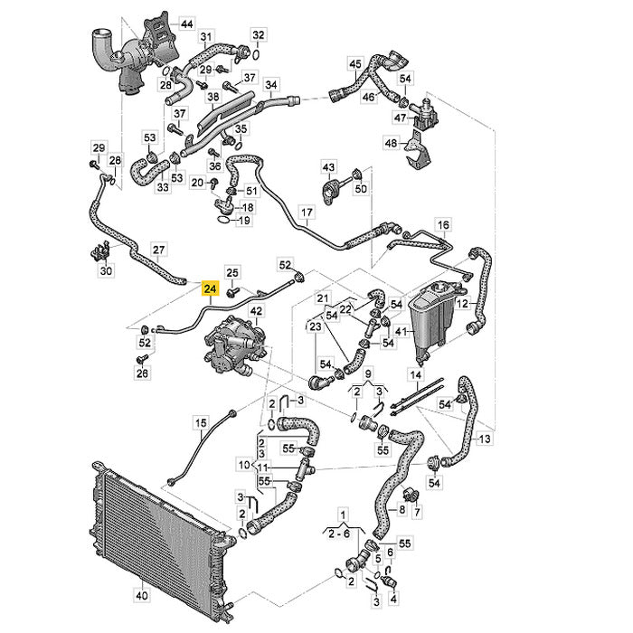 Mangueira Água Audi A4 A5 1.8 2015 2016 Turbina Termostática