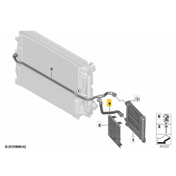 Mangueira Água Radiador BMW X2 B48 2018 2019 2020 2021 2022