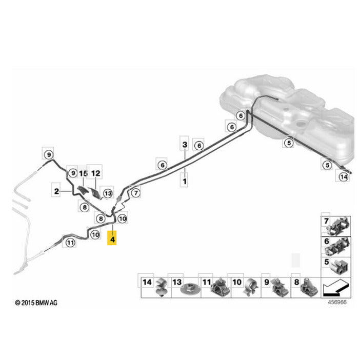 Mangueira Cano Combustível BMW X2 M B48 2018 2019 2020 2021