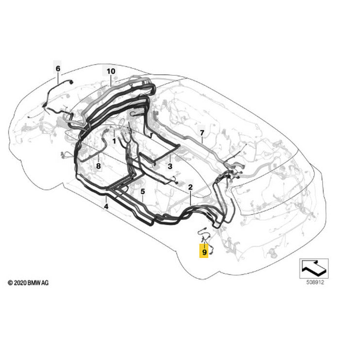 Chicote Elétrico Freio Estacionamento BMW X2 2018 Traseiro