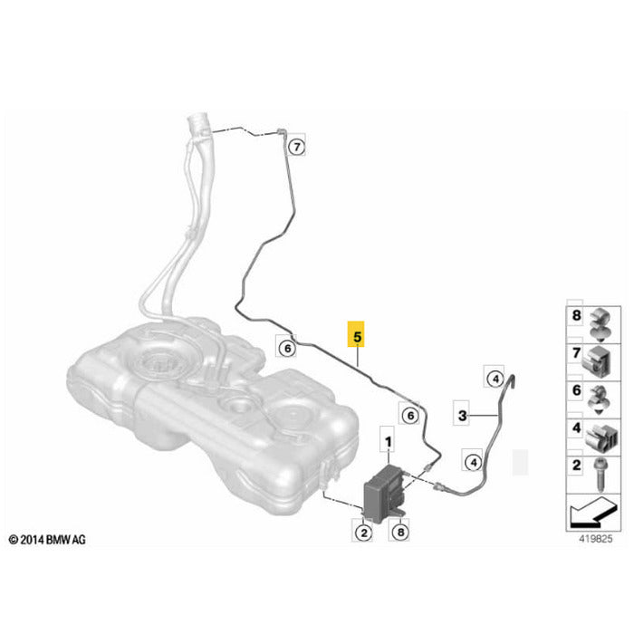 Mangueira Respiro Tanque Combustível BMW X2 2018 2019 2020