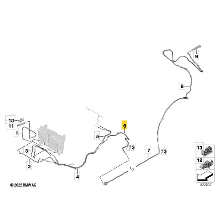 Mangueira Esguicho Brucutu BMW iX I20 2022 2023 2024 2025