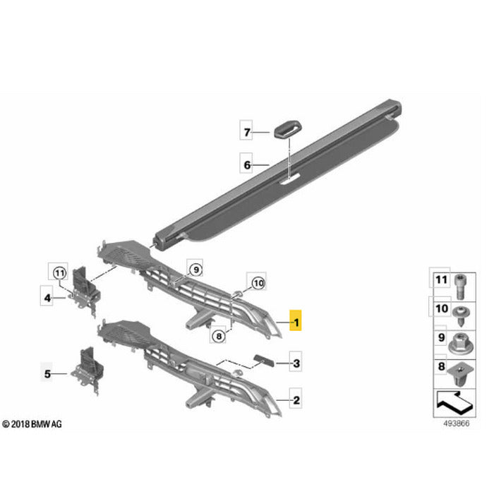 Moldura Bagagito BMW X5 2021 2022 2023 Porta Malas Direito