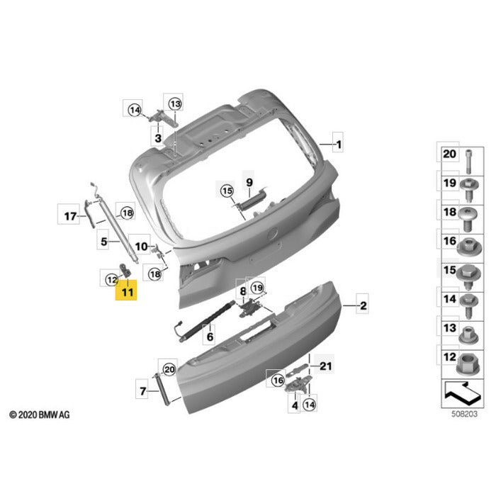 Bantente Tampa Traseira BMW X5 2019 2020 2021 2022 2023 Par