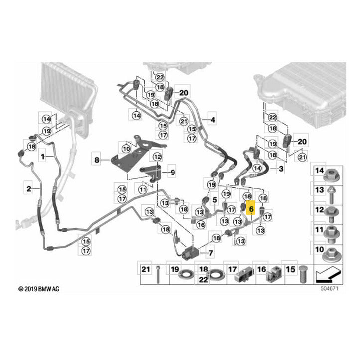 Mangueira Alta Pressão Ar Condicionado BMW X5 2021 2022 2023