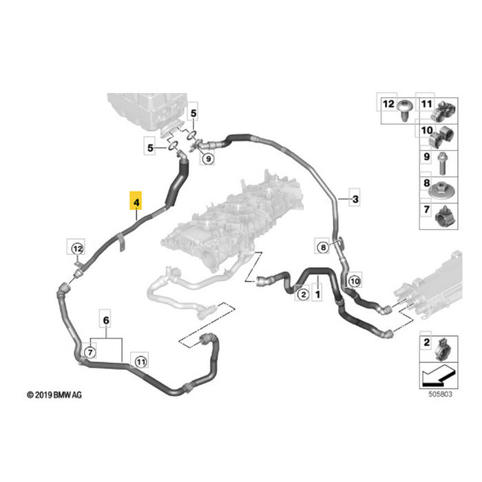 Mangueira Linha Retorno Potência BMW X5 2020 2021 2022 2023