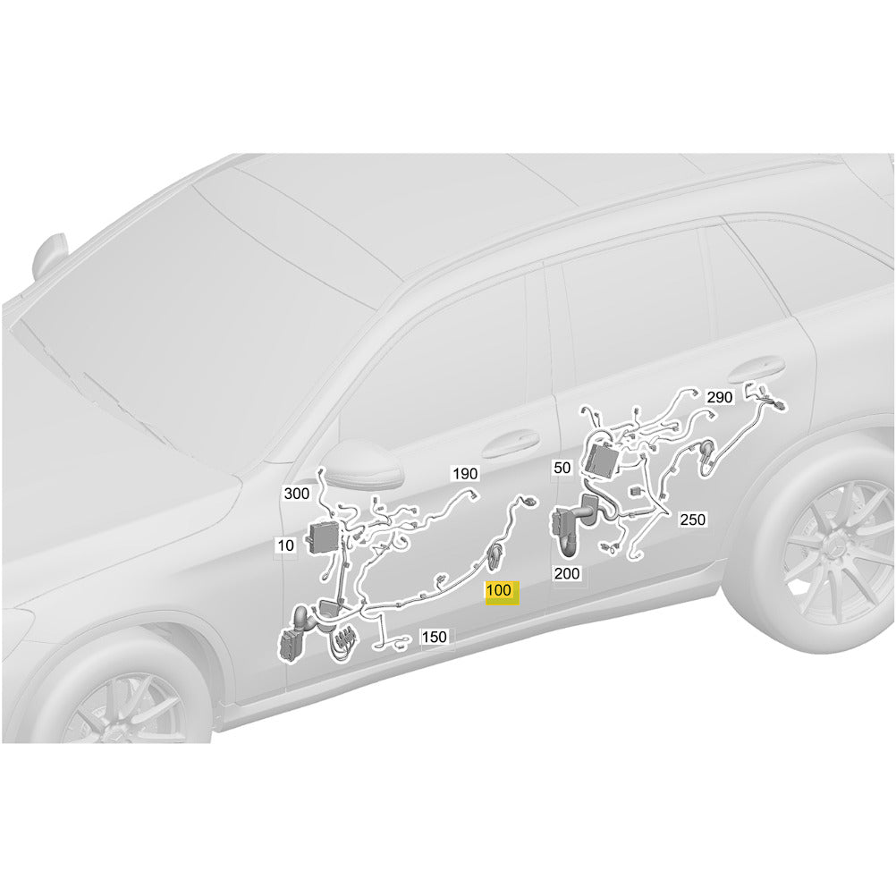 Chicote Porta Mercedes GLC 250 2016 2019 Dianteiro Direito