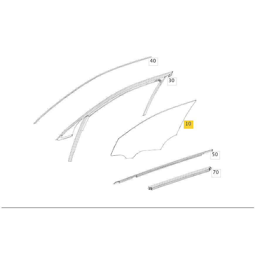 Friso Externo Porta Mercedes GLC 250 2016 2019 Dianteiro Direito
