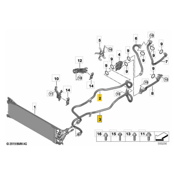 Mangueira Resfriador Óleo BMW X5 B58 2021 2022 2023 Câmbio
