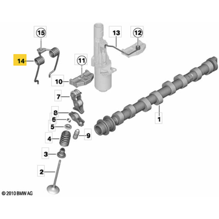 Mola Válvula Motor BMW 320i 2016 2017 2018 2019 Valvetronic