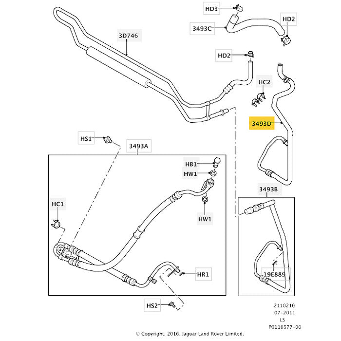 Mangueira Óleo Land Discovery 3 2.7 2006 2011 Bomba Direção