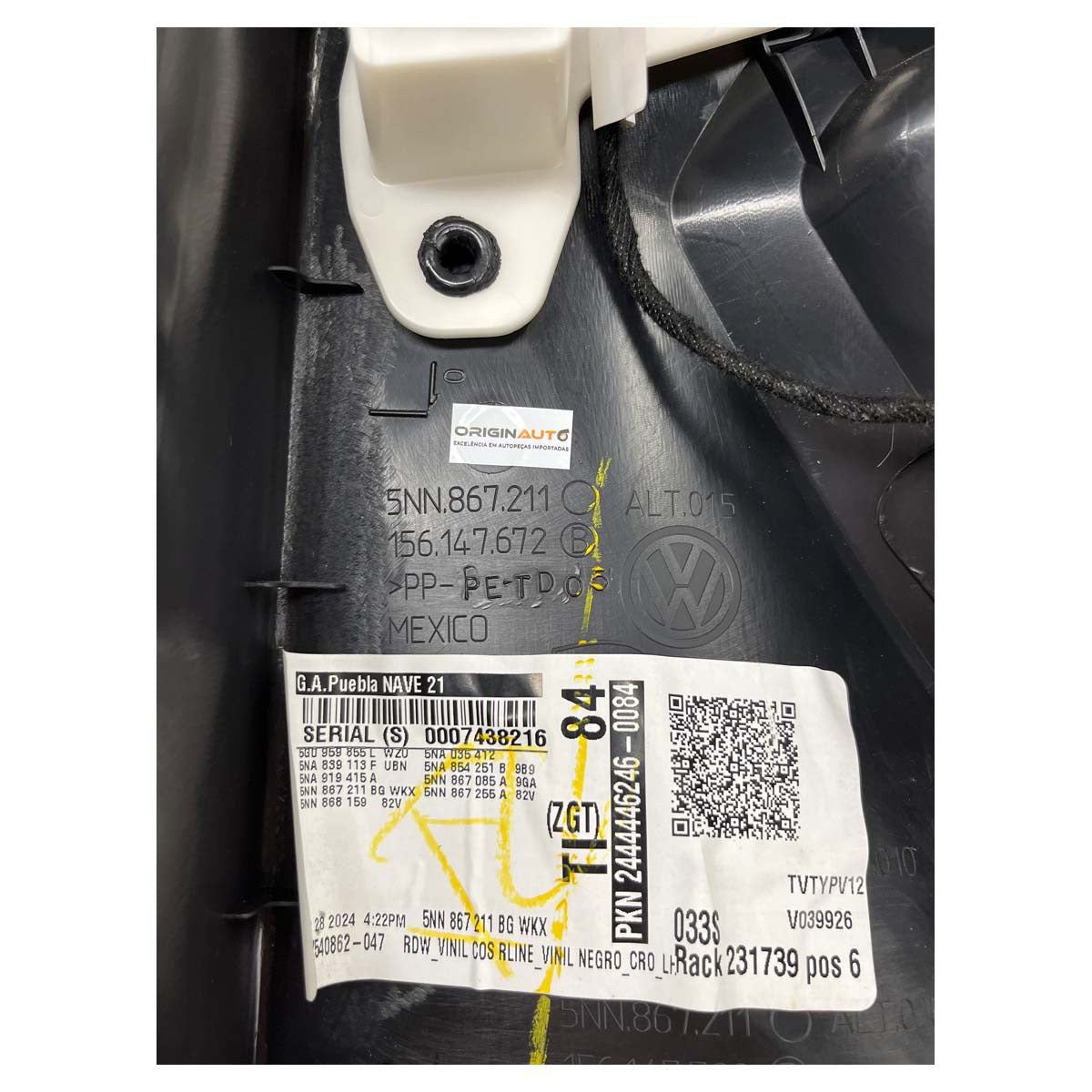 Forro Porta VW Tiguan Allspace 2022 2023 2024 2025 Traseiro Esquerdo