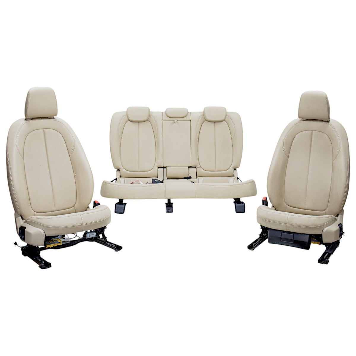 Jogo Bancos Couro BMW X1 2016 2017 2018 2019 Elétrico Bege