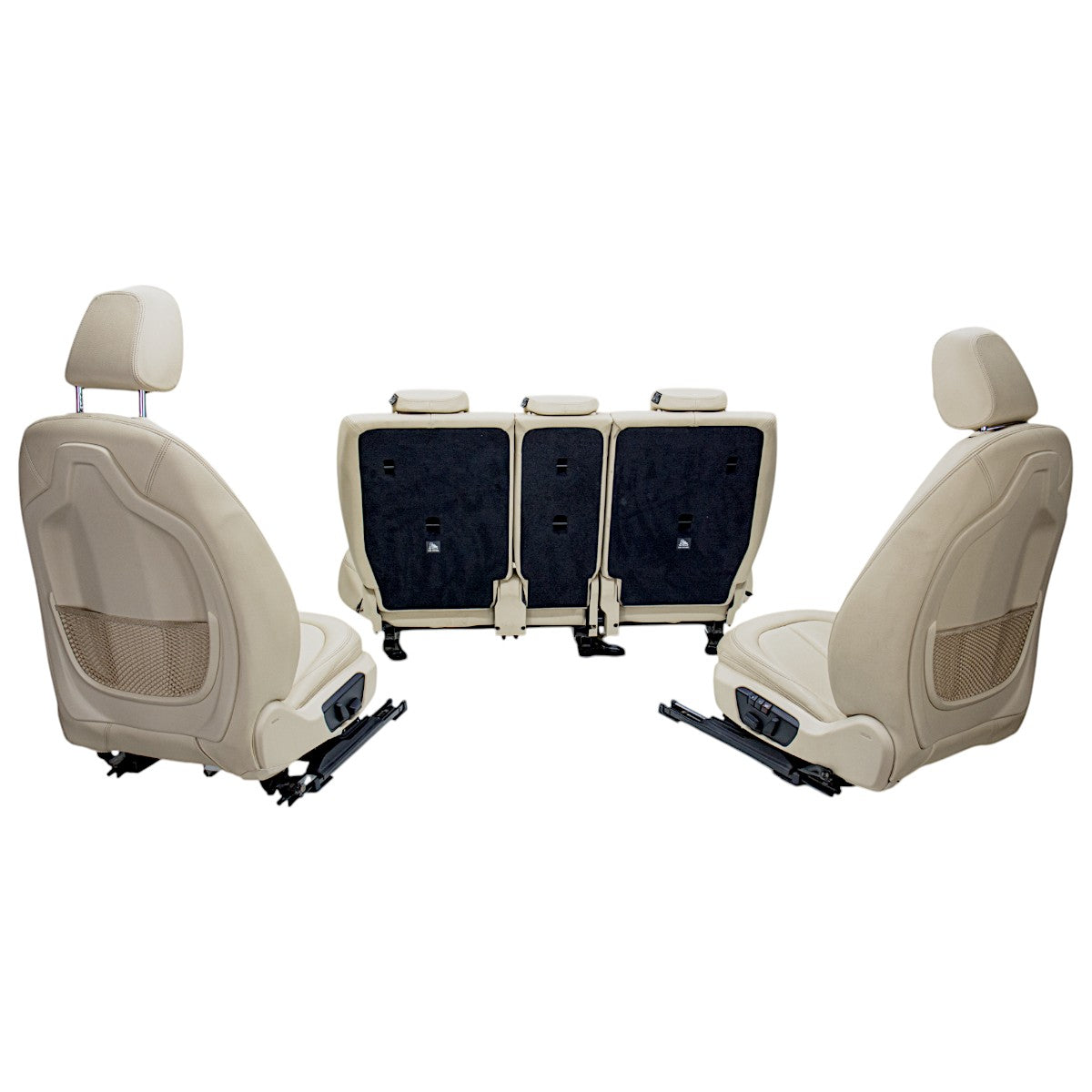 Jogo Bancos Couro BMW X1 2016 2017 2018 2019 Elétrico Bege