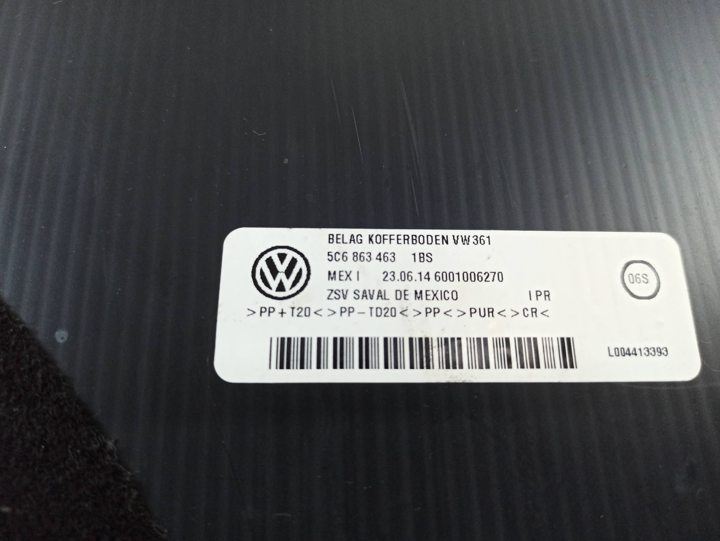 Tapete Assoalho Porta Malas Volkswagen Jetta 2.0 Tsi 2014 5C6863463