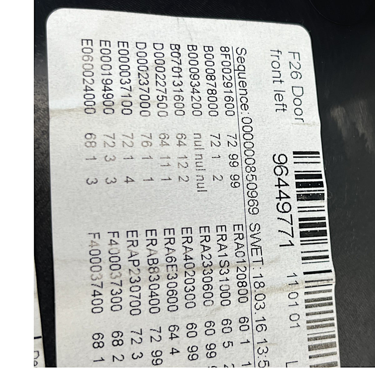 Forro Porta BMW X4 2015 2016 2017 2018 Dianteiro Esquerdo