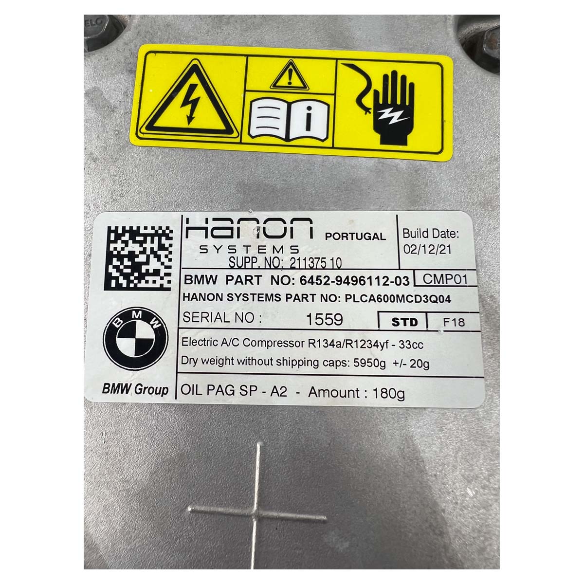Compressor Elétrico Ar Condicionado BMW X5 G05 B58 2022 2023