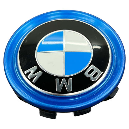 Calota Central Roda BMW X5 Híbrido G05 2021 2022 Tampão Azul