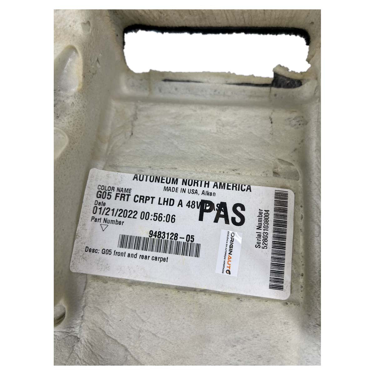 Carpete Assoalho BMW X5 G05 B58 2022 2023 Dianteiro Direito
