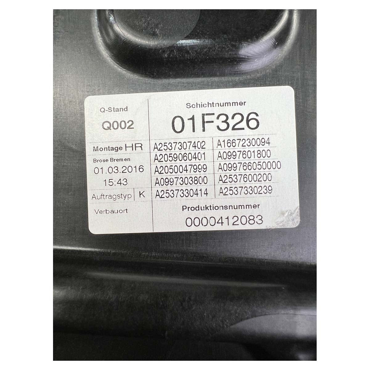 Máquina Vidro Mercedes GLC 250 2016 2019 Traseiro Direito