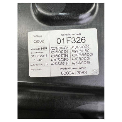 Máquina Vidro Mercedes GLC 250 2016 2019 Traseiro Direito
