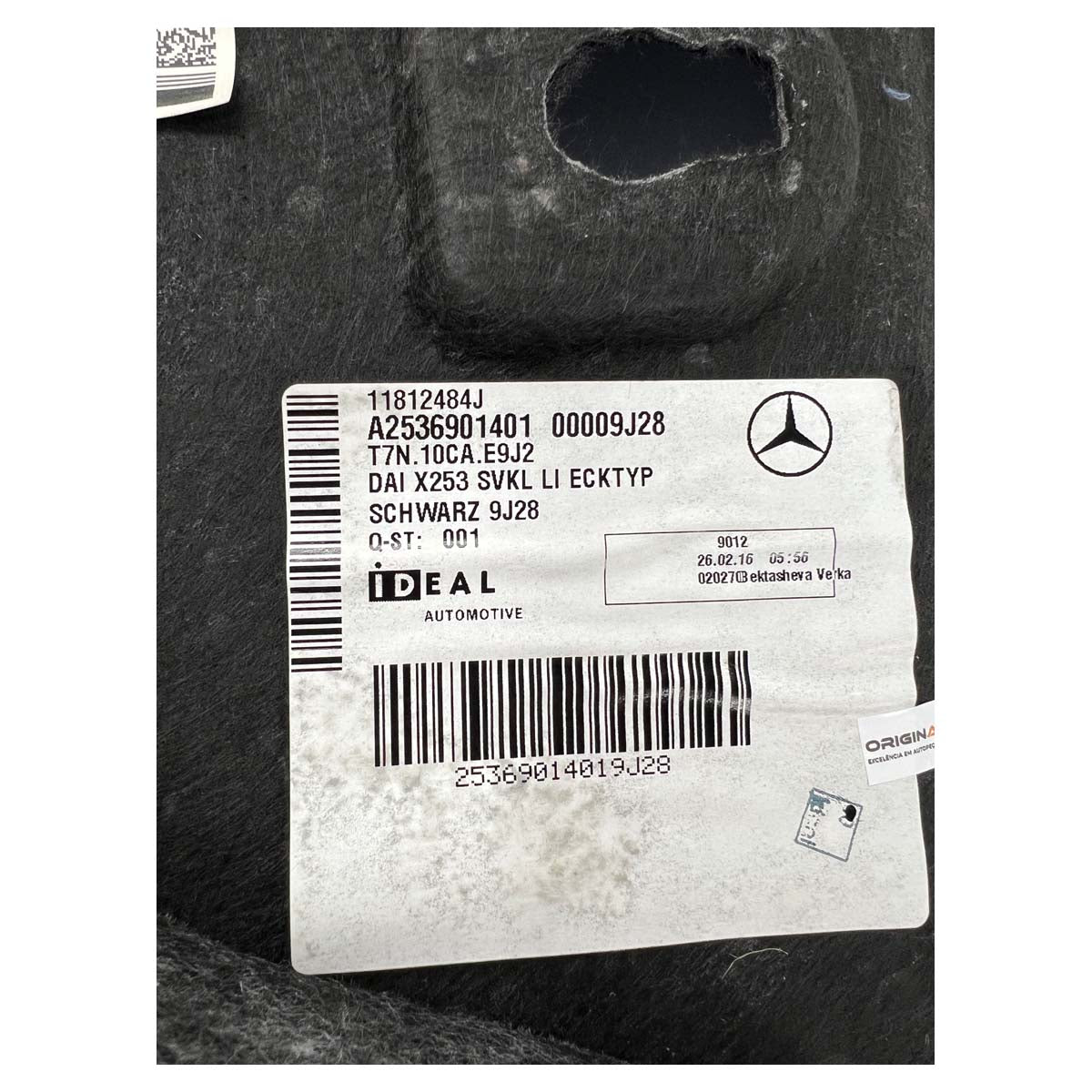 Forro Porta Mala Mercedes GLC 250 300 2016 Traseiro Esquerdo