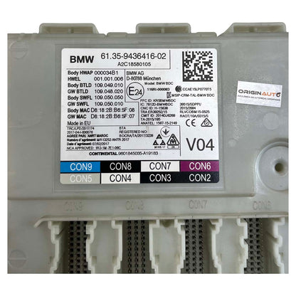 Módulo Conforto BMW 530e 540i G30 2019 2020 2021 2022 BDC