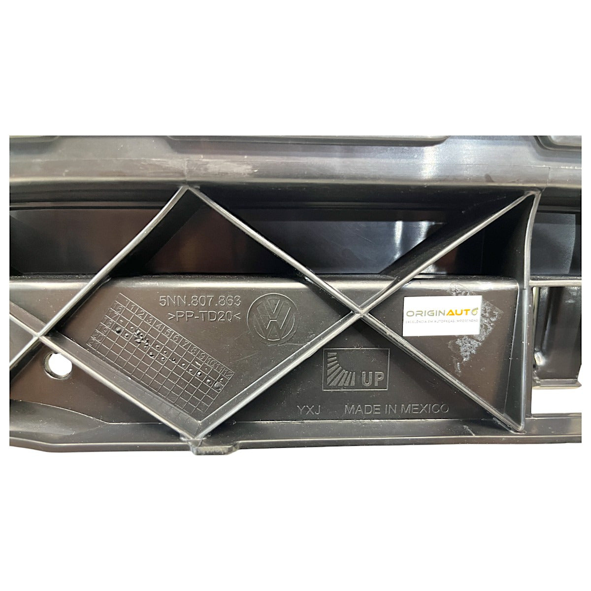 Guia Trava Parachoque Vw Tiguan R-line 2018 Traseiro Central