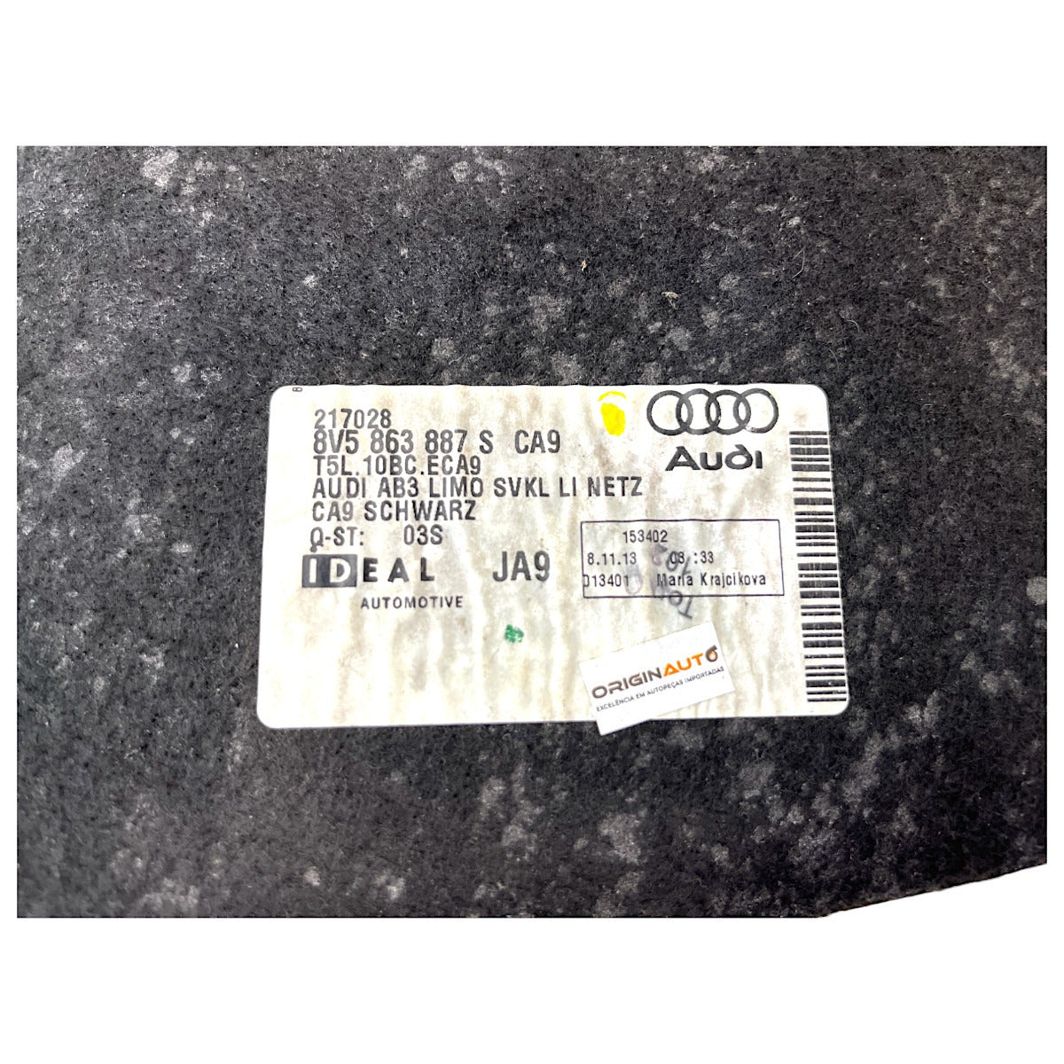 Forro Porta Mala Audi A3 Sedan 2014 Esquerdo 8V5863887S