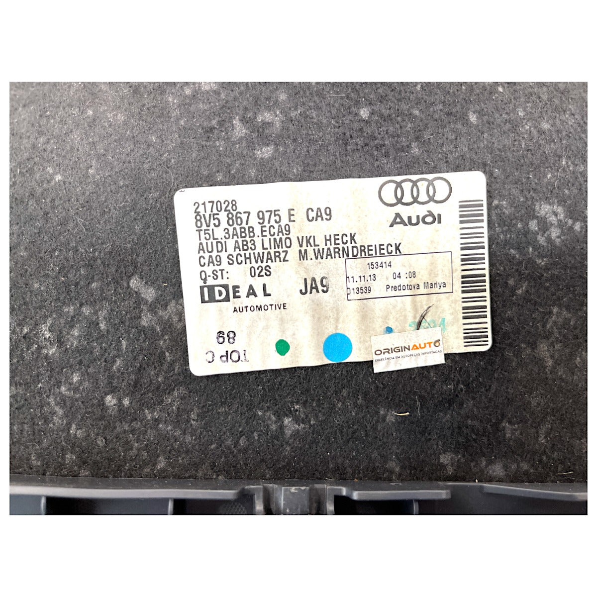 Forro Tampa Traseira Audi A3 Sedan 2014 8V5867975E