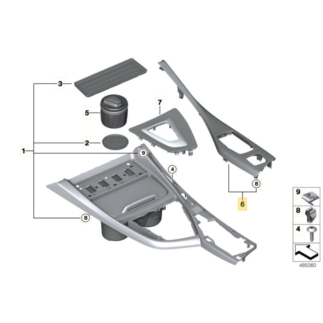 Acabamento Console Central BMW M240i F22 2017 2018