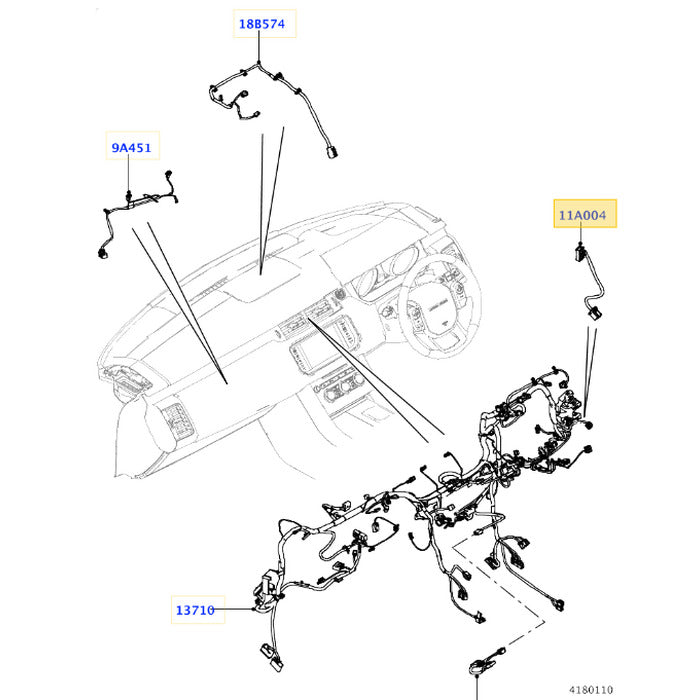 Chicote Elétrico Range Rover Sport 2016 Maçaneta Traseira