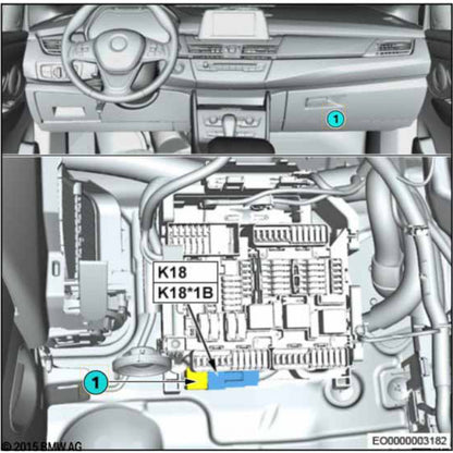 Caixa Fusiveis Interna BMW X1 2016 2017 2018 2019 Pé Carona