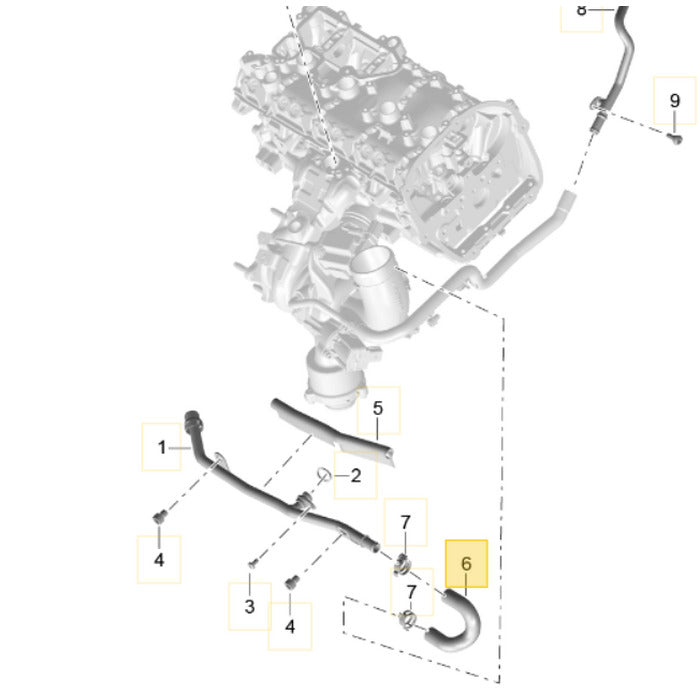 Mangueira Água Motor Porsche Macan 2.0 2018 06L121051C