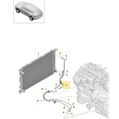 Mangueira Condensador Porsche Macan 2.0 2018 95B317826B