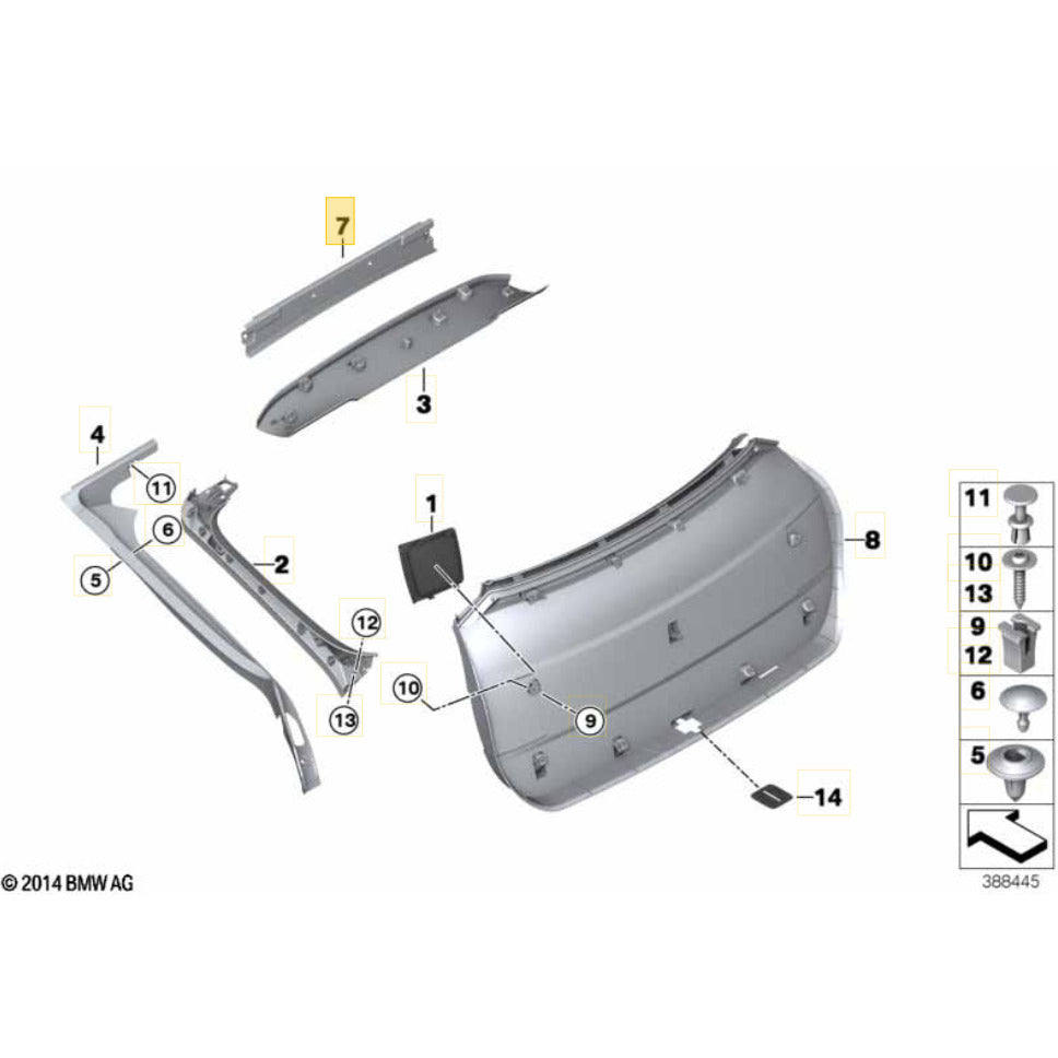 Moldura Acabamento Tampa Traseira BMW X4 2015 2016 2017 2018