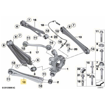 Braço Suspensão BMW X4 28i 2015 2016 2017 2018 Traseiro Direito