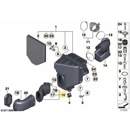 Mangueira Duto Ar BMW X4 2.0 N20 2016 2017 2018 Filtro Ar