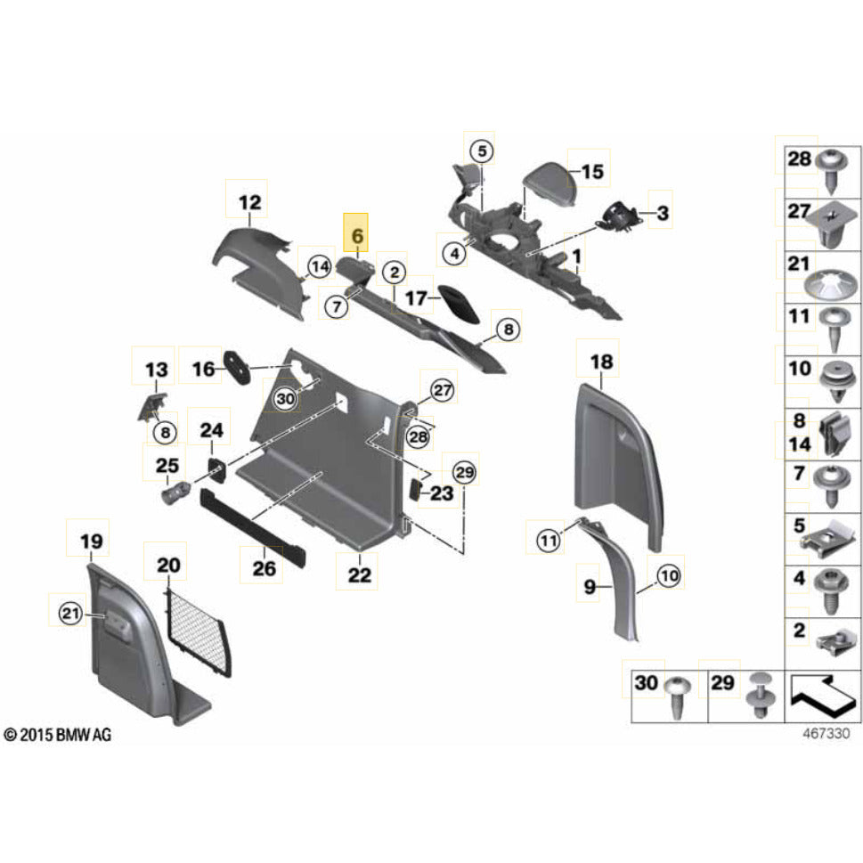 Acabamento Porta Mala BMW X4 28i 2015 2016 2017 2018 Esquerdo