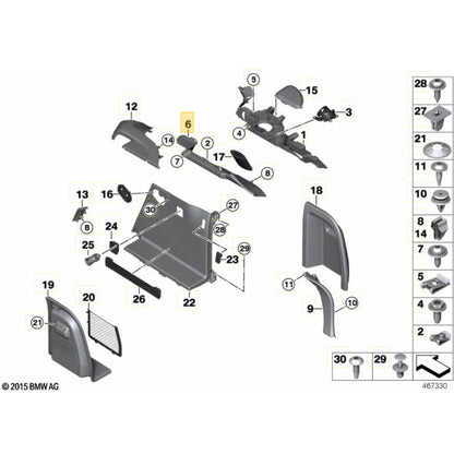 Acabamento Porta Mala BMW X4 28i 2015 2016 2017 2018 Esquerdo