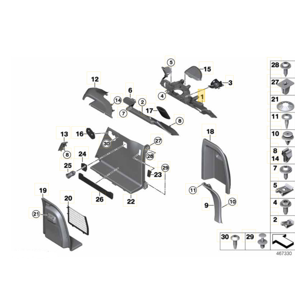 Acabamento Porta Mala BMW X4 2015 2016 2017 2018 Esquerdo