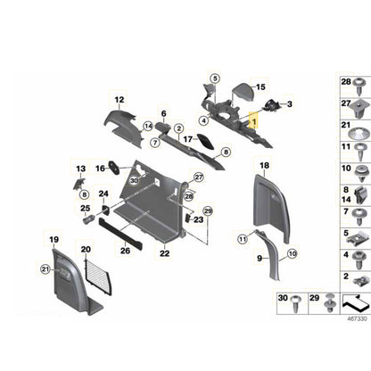 Acabamento Porta Mala BMW X4 2015 2016 2017 2018 Esquerdo